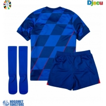 Hrvatska Gostujuci Dres za djecu EP 2024 Kratak Rukav (+ Kratke hlače)